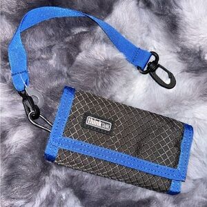 Blue & Black ThinkTankPhoto Memory Case SD Pixel Pocket Rocket w strap